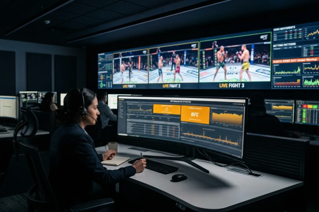 Sistema de monitorización de integridad en apuestas de UFC durante un evento
